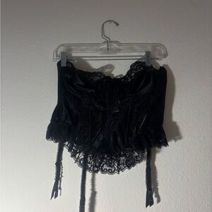 Vintage black Victorias Secret lace Bustier